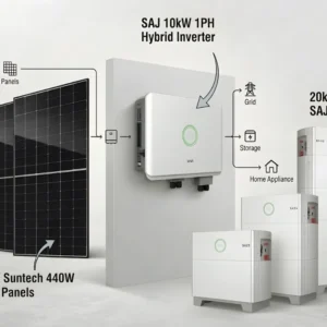 13kW Suntech solar with SAJ battery